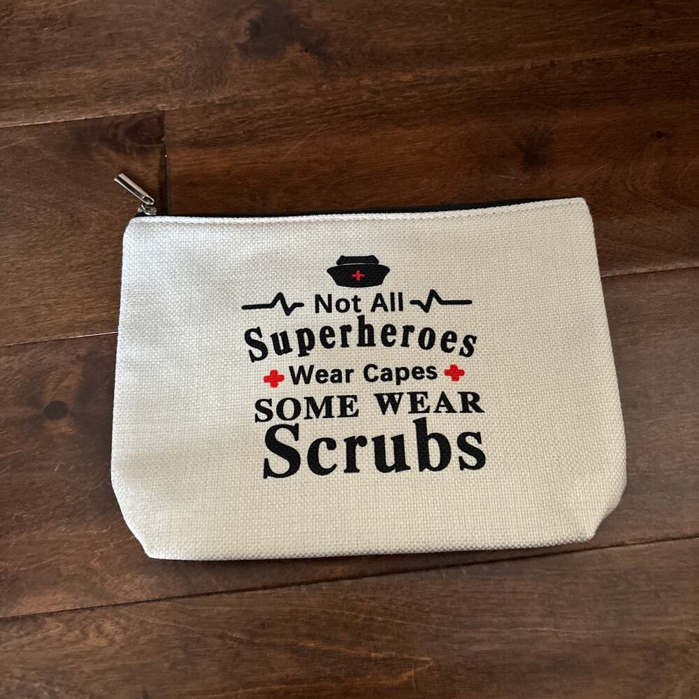 Nurse Gift Makeup Cosmetic Bag Zip Up Pouch NEW